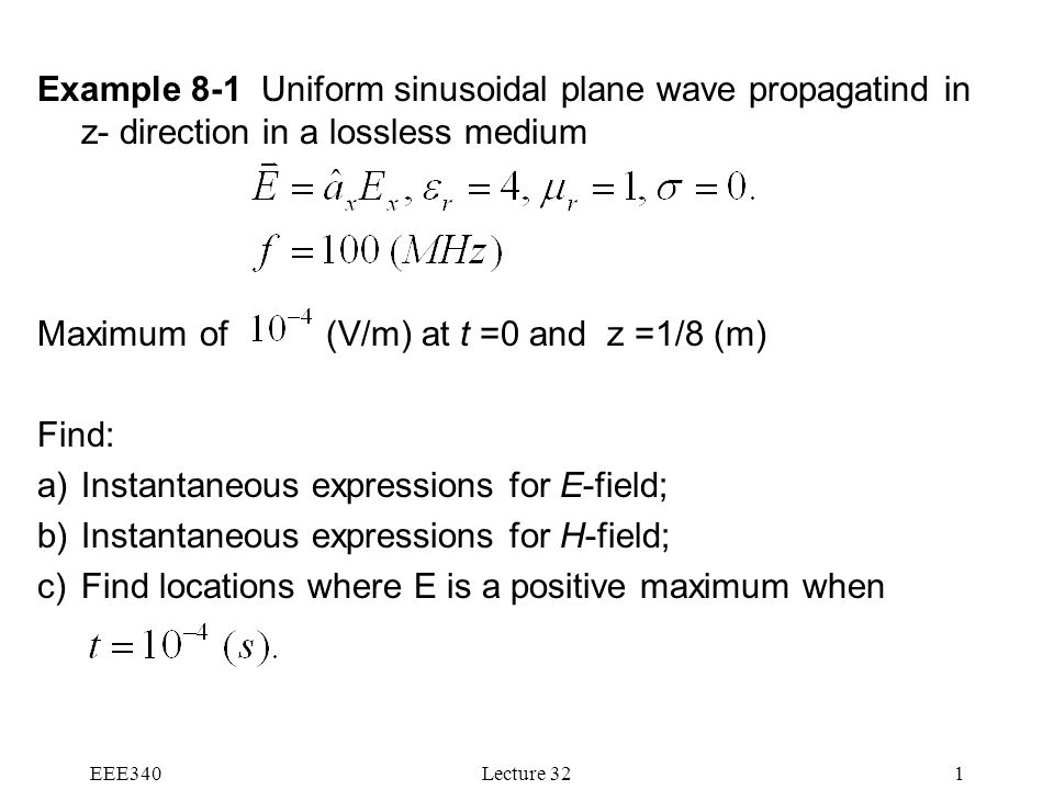 Maximum Of V M At T 0 And Z 1 8 M Find Ppt Download