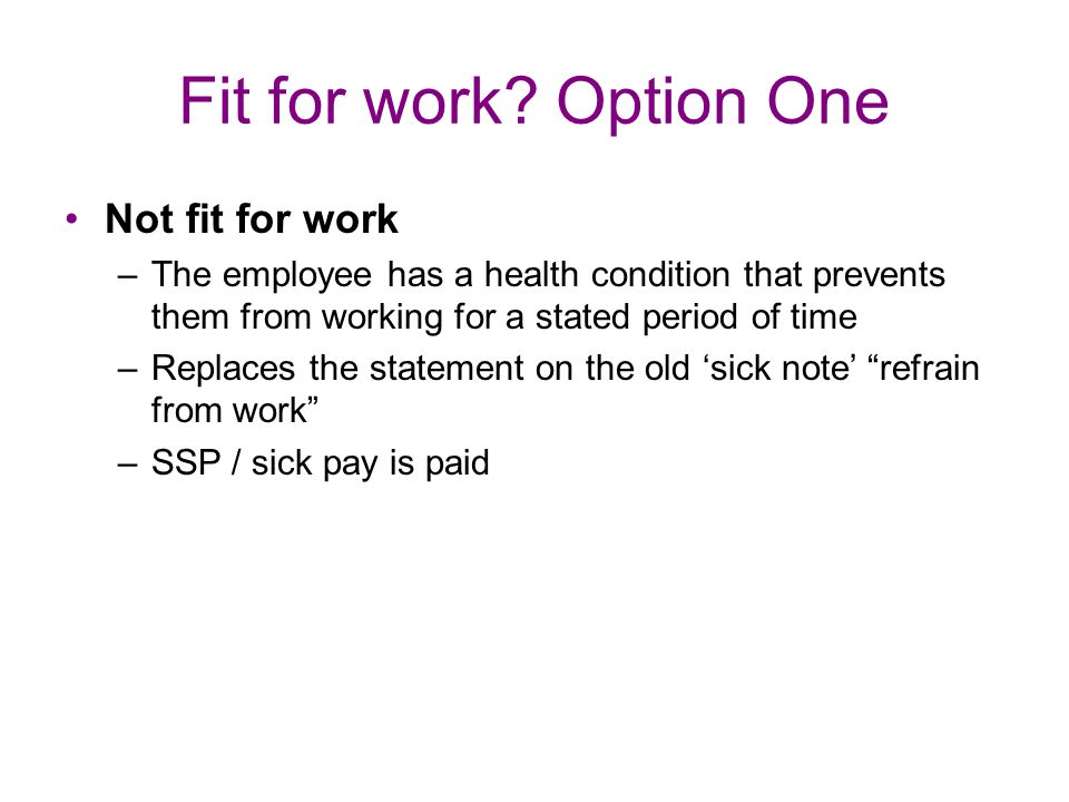 Employee Not Fit For Work Fitness And Workout