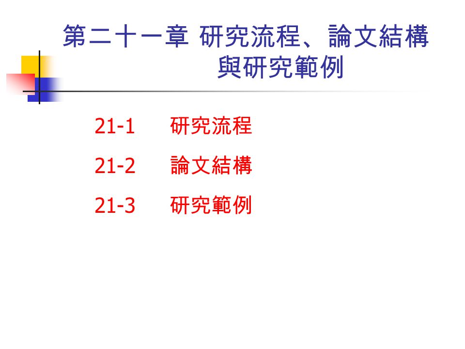 第二十一章研究流程 論文結構與研究範例21 1 研究流程21 2 論文結構21 3 研究範例 Ppt Video Online Download 第二十一章研究流程 論文結構與研究範例21 1 研究流程21 2 論文結構21 3 研究範例 Ppt Video Online Download