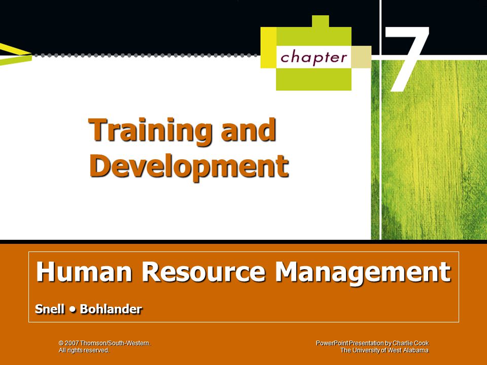 Training and Development - ppt video online download