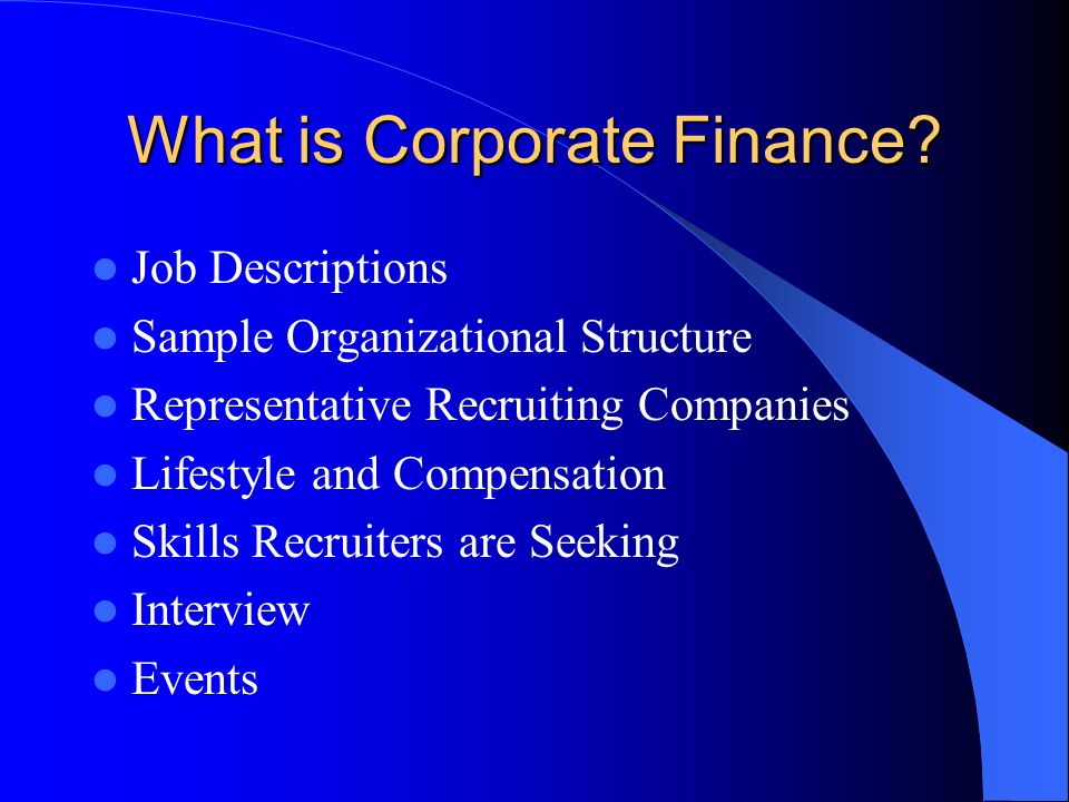 Head Of Corporate Finance Job Scope : Finance Manager Resume Cv Example Sample Templates Auditing Job Description Cash / External financing capital budgeting financial management corporate governance risk management.