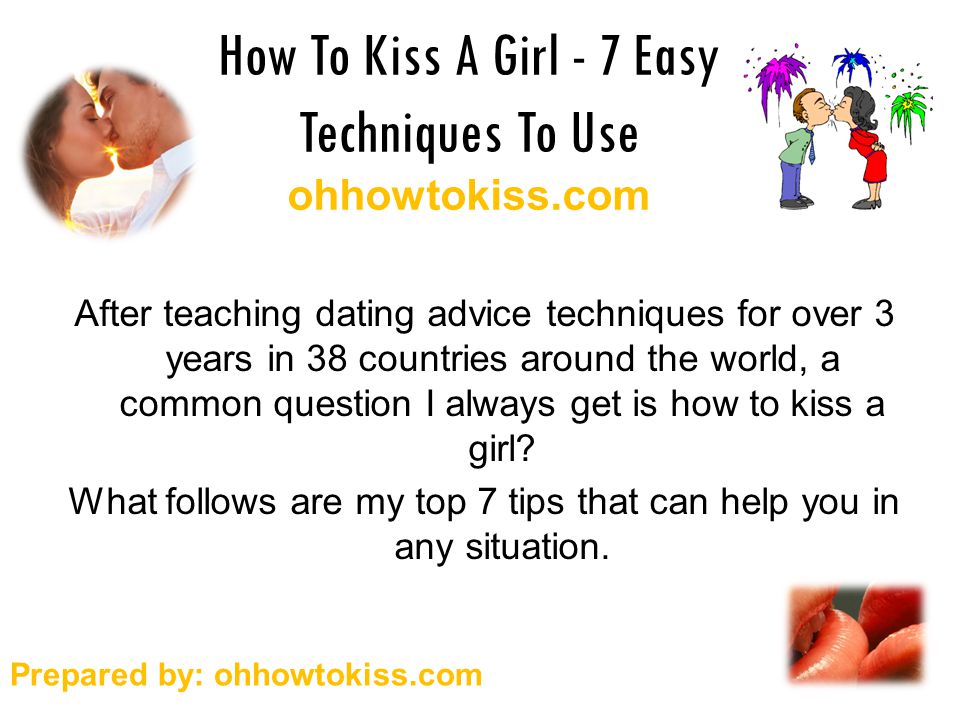 Tips how to kiss a girl