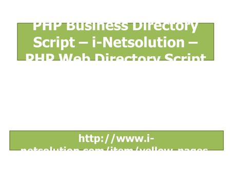 PHP Business Directory Script – i-Netsolution – PHP Web Directory Script  netsolution.com/item/yellow-pages- clone/