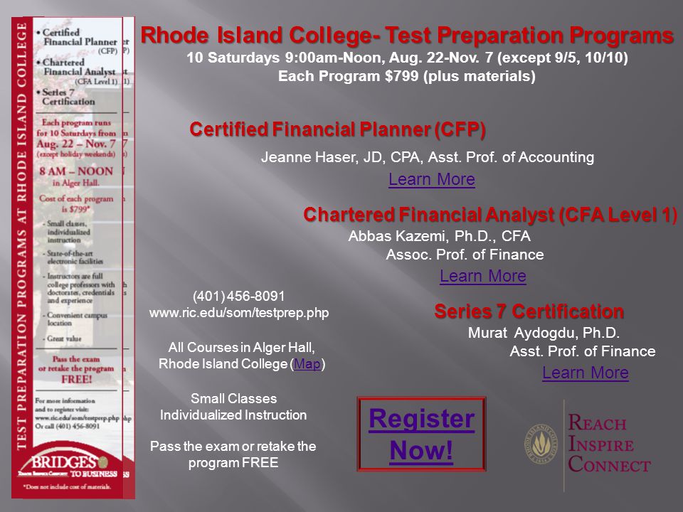 Certified Financial Planning Programs, Courses, and Classes