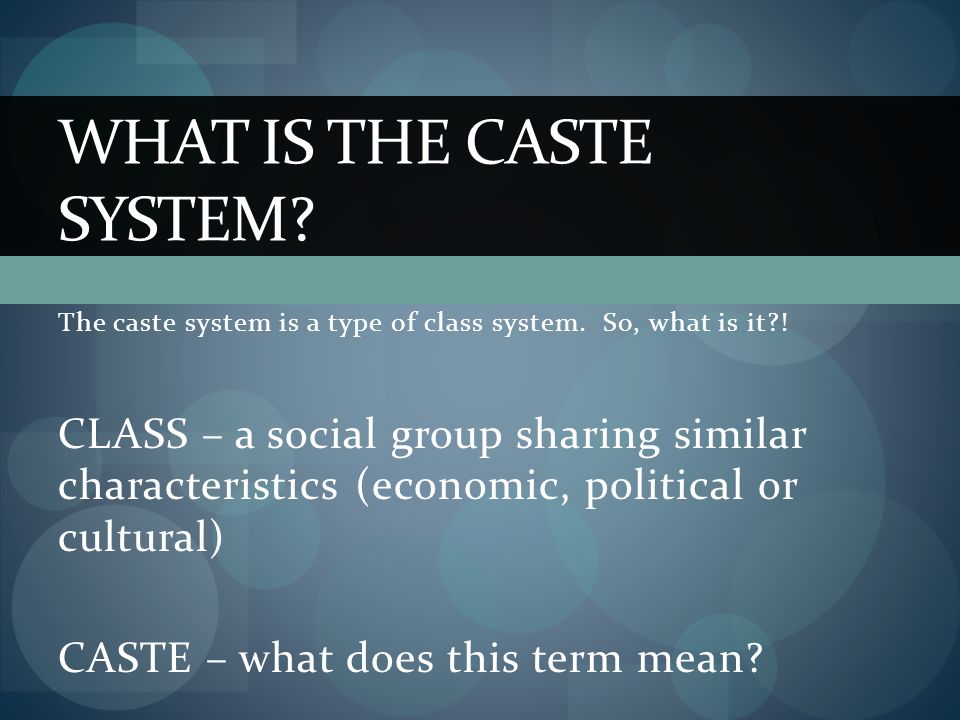 caste vs class