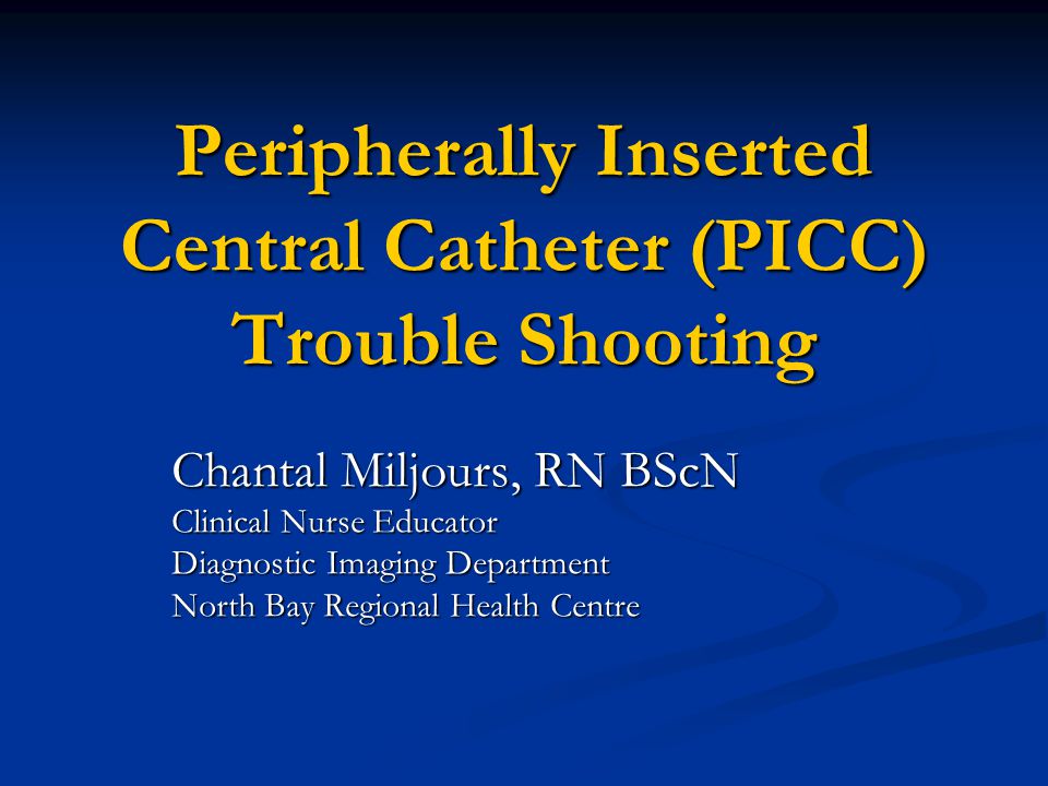 picc line troubleshooting