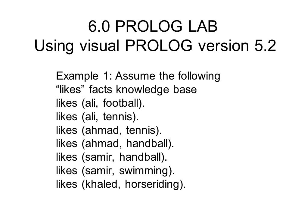 list and recursion using visual prolog 5.2