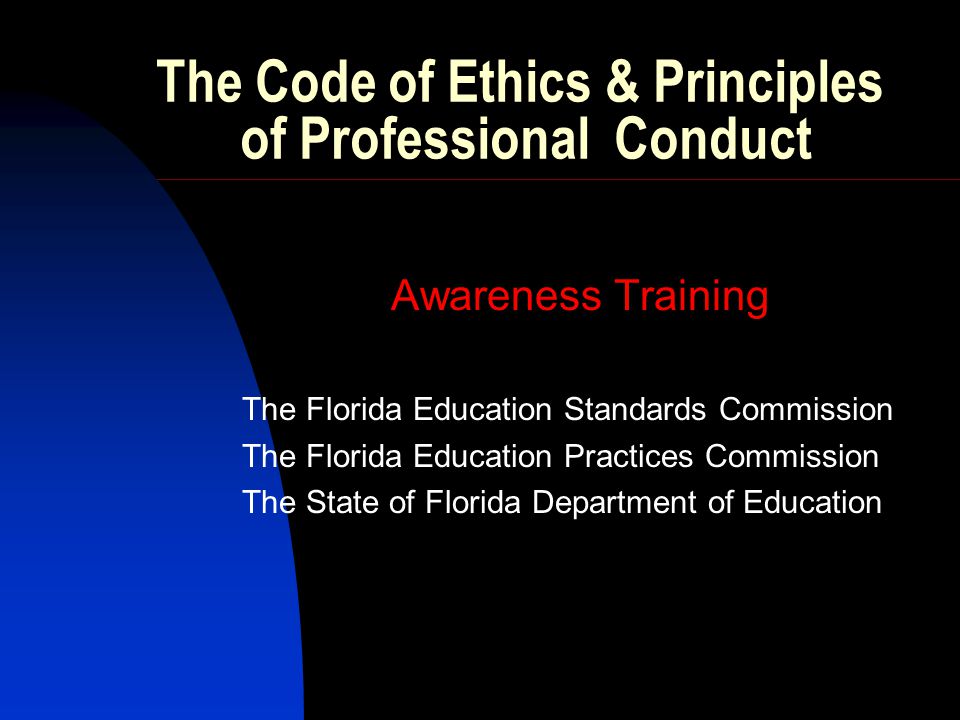 The Code Of Ethics Principles Of Professional Conduct Ppt Video Online Download
