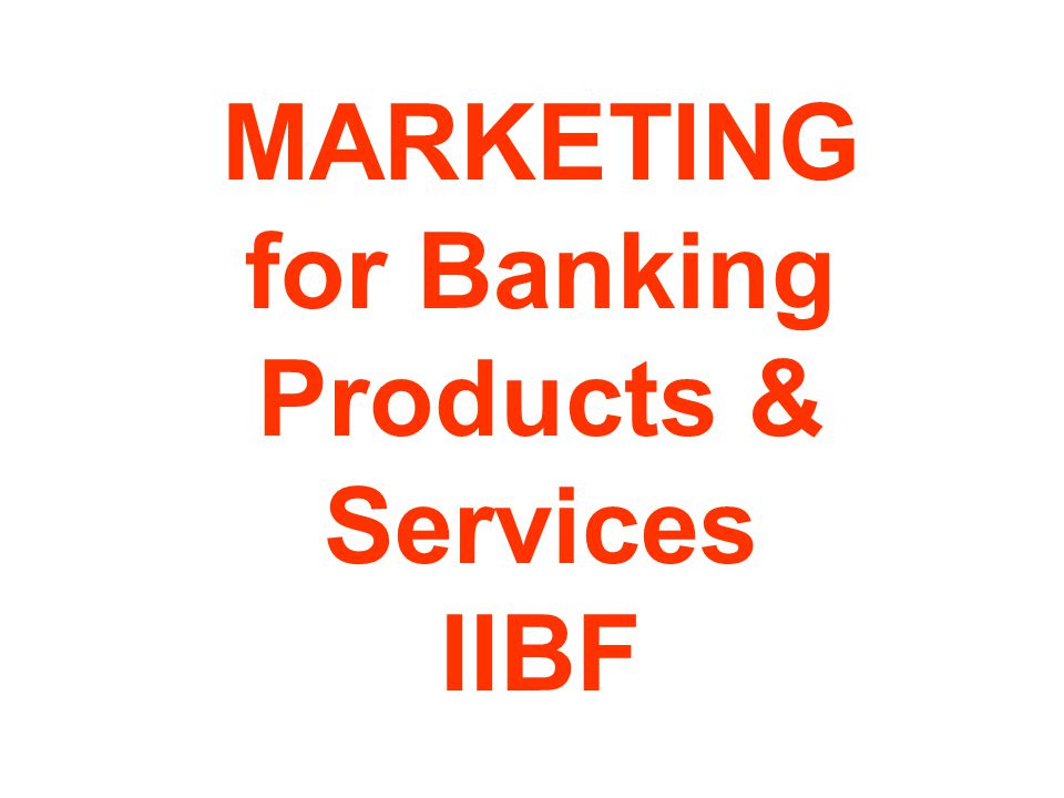 marketing of banking services
