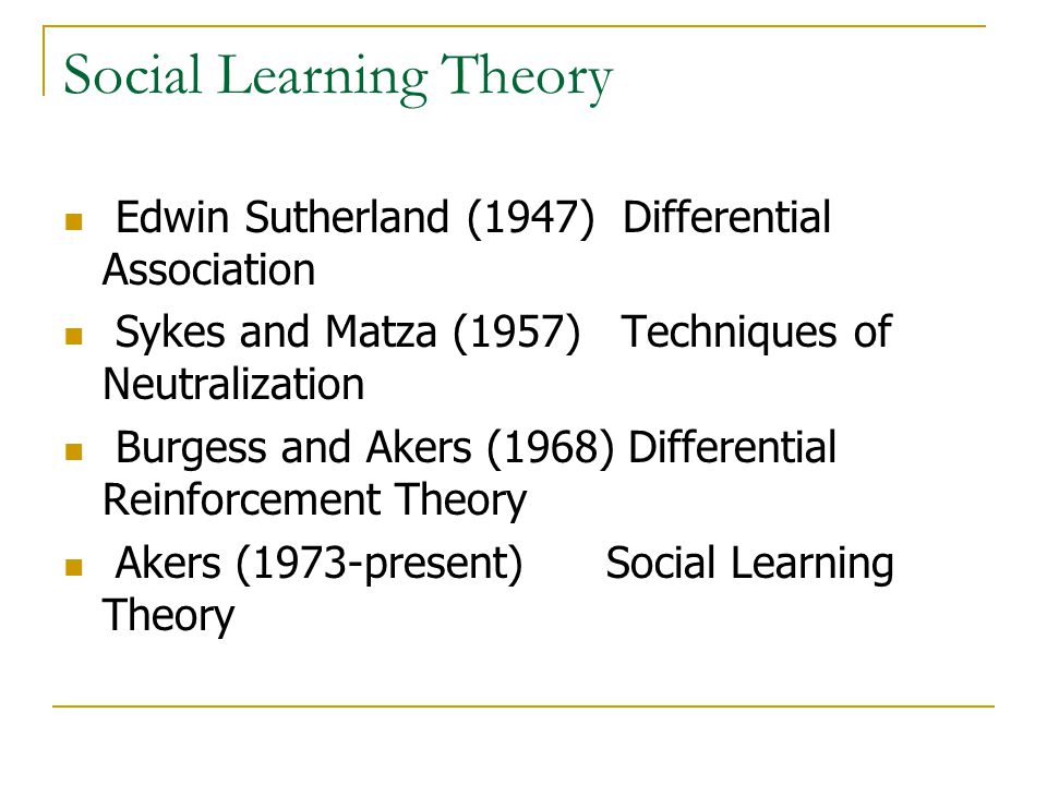 akers social learning theory