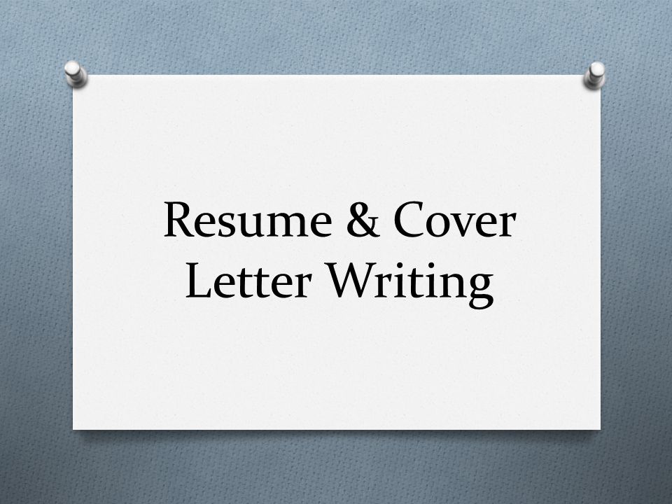 Resume Cover Letter Writing Ppt Download