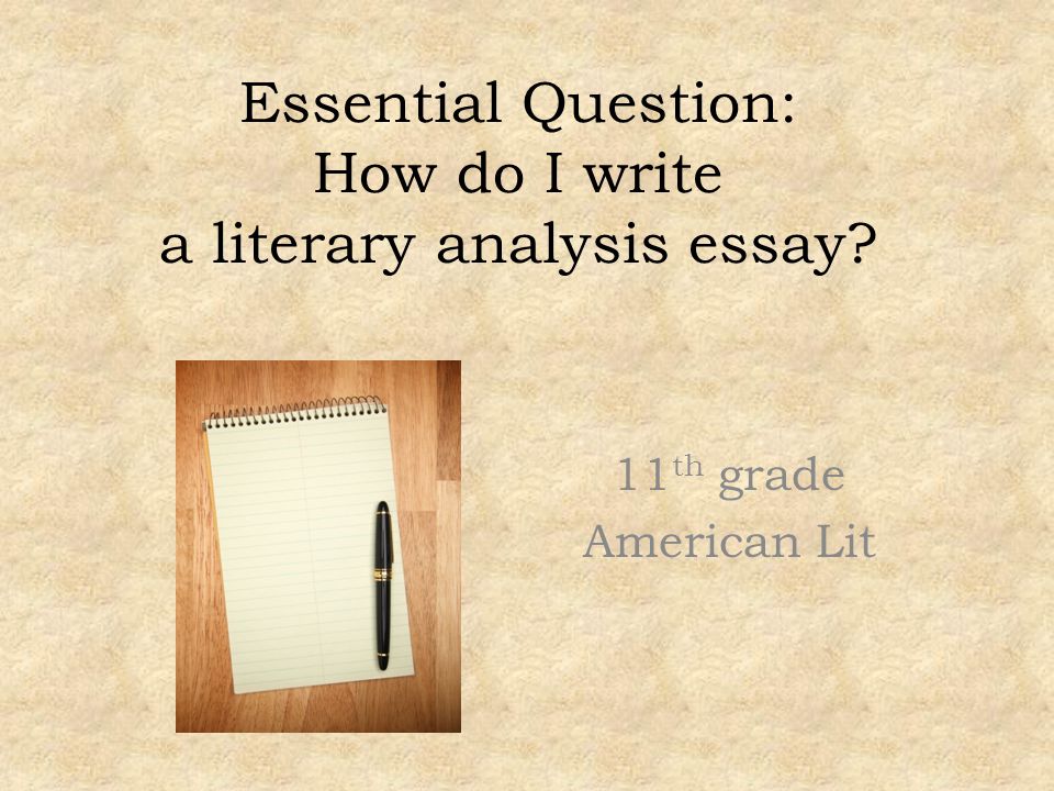 how to write a literary analysis paper