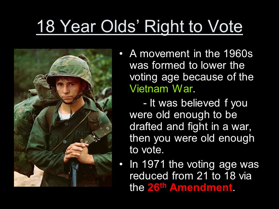 Image result for old enough to fight old enough to vote 1971