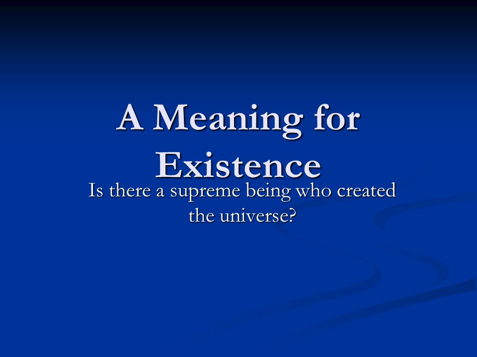 Exist meaning