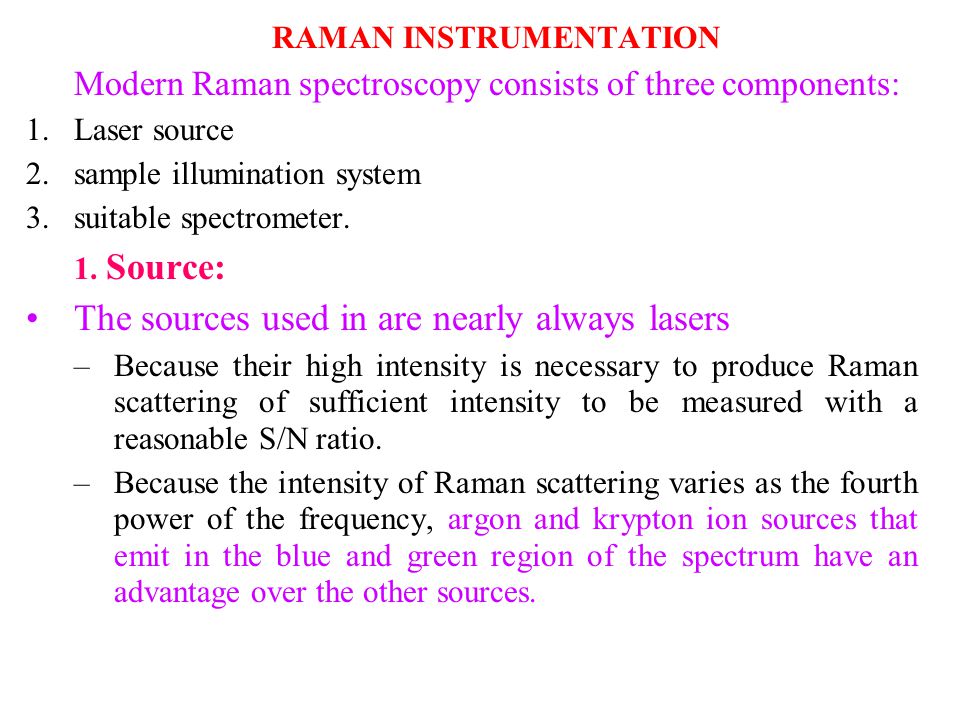 RAMAN INSTRUMENTATION - ppt video online download