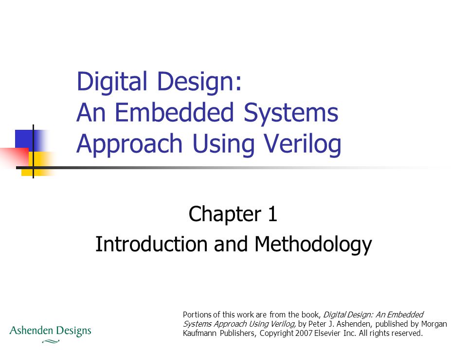 Digital Design: An Embedded Systems Approach Using Verilog - ppt