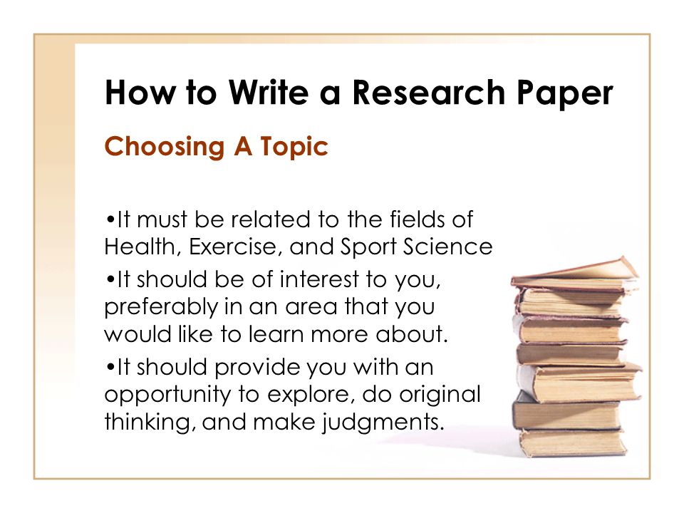 how to set up a research paper