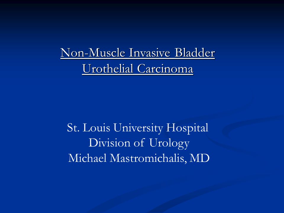 Non muscle invasive bladder cancer staging