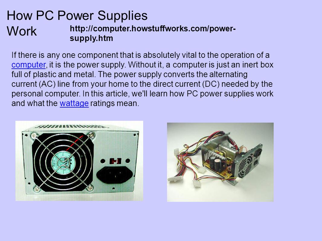 How PC Power Supplies Work