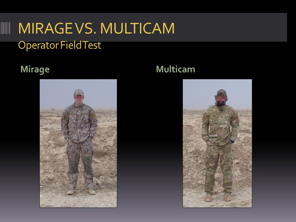 MIRAGE VS. MULTICAM Operator Field Test - ppt video online download