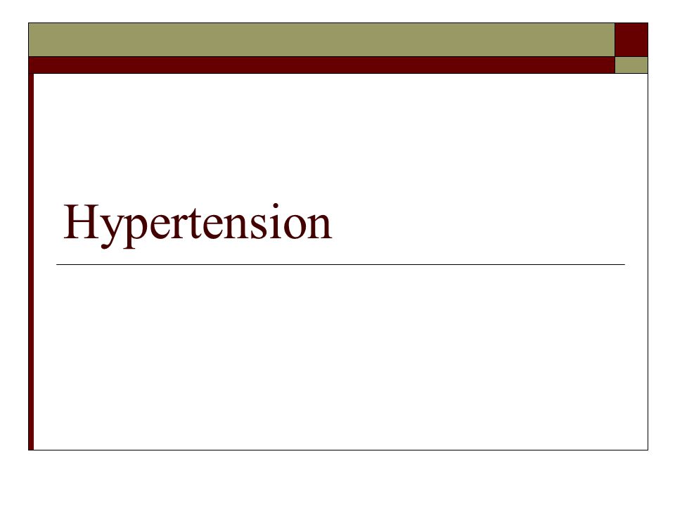 hypertension presentation