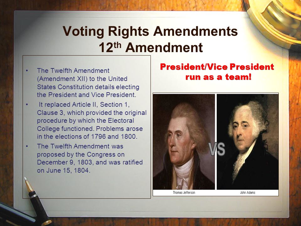The 12th Amendment and the Election of 1800 – Statutes and Stories