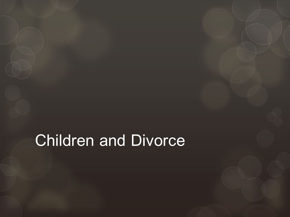 causes and effects of divorce ppt