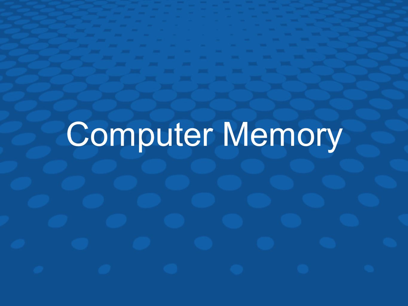 Computer memory best sale ppt