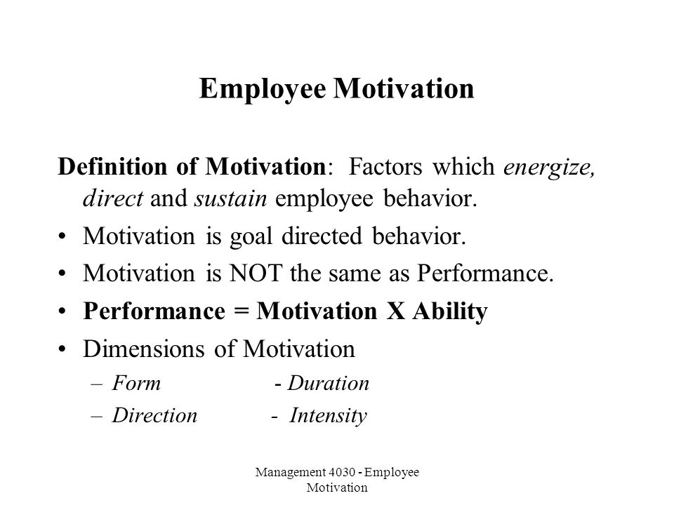 meaning of motivation in management