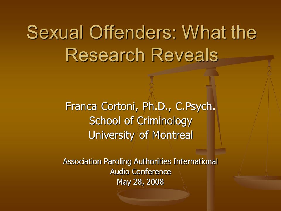 What is a sex offenders in Montréal