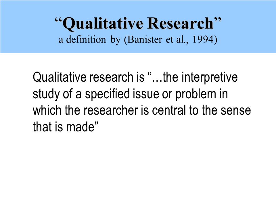 Introduction to Qualitative Research  ppt download