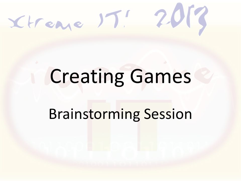 Brainstorming by Creating a Game