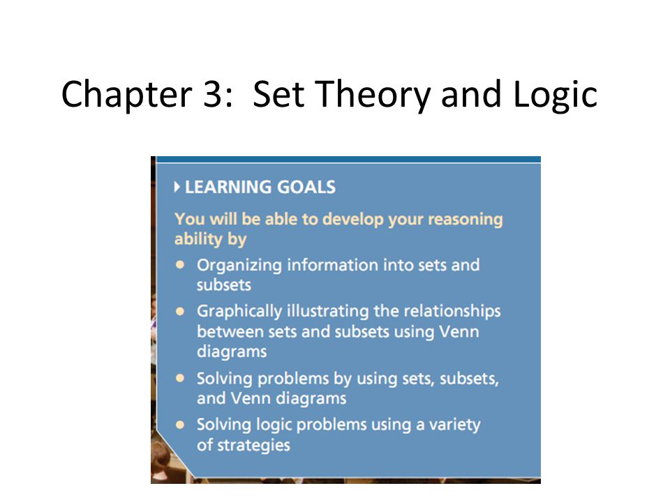 Chapter 3: Set Theory and Logic - ppt download