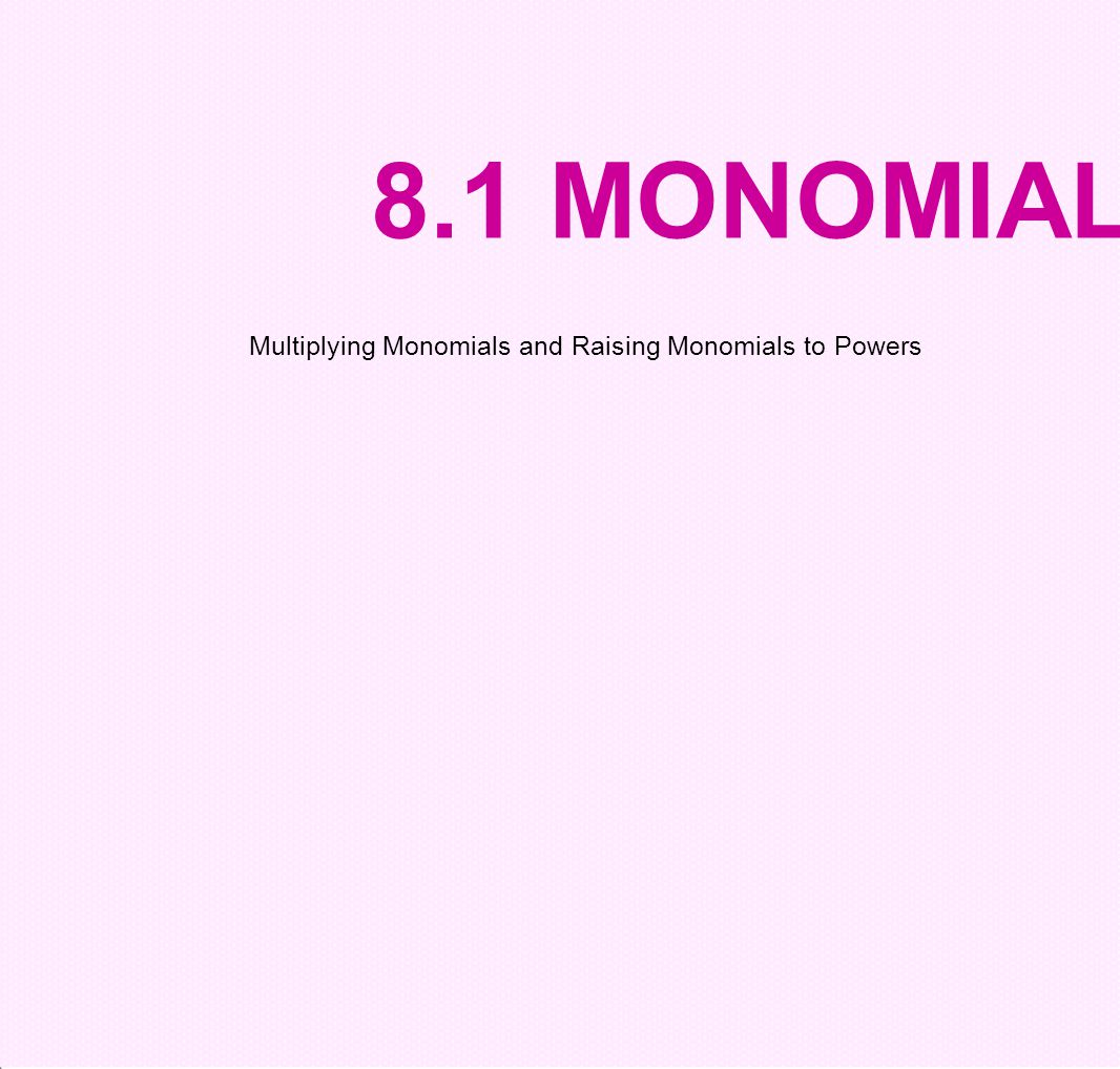 Multiplying Monomials and Raising Monomials to Powers - ppt download Pertaining To Multiplying Monomials Worksheet Answers