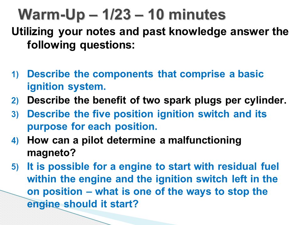 Ignition System Quiz Questions And Answers - ProProfs Quiz