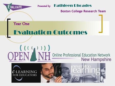 Year One Evaluation Outcomes