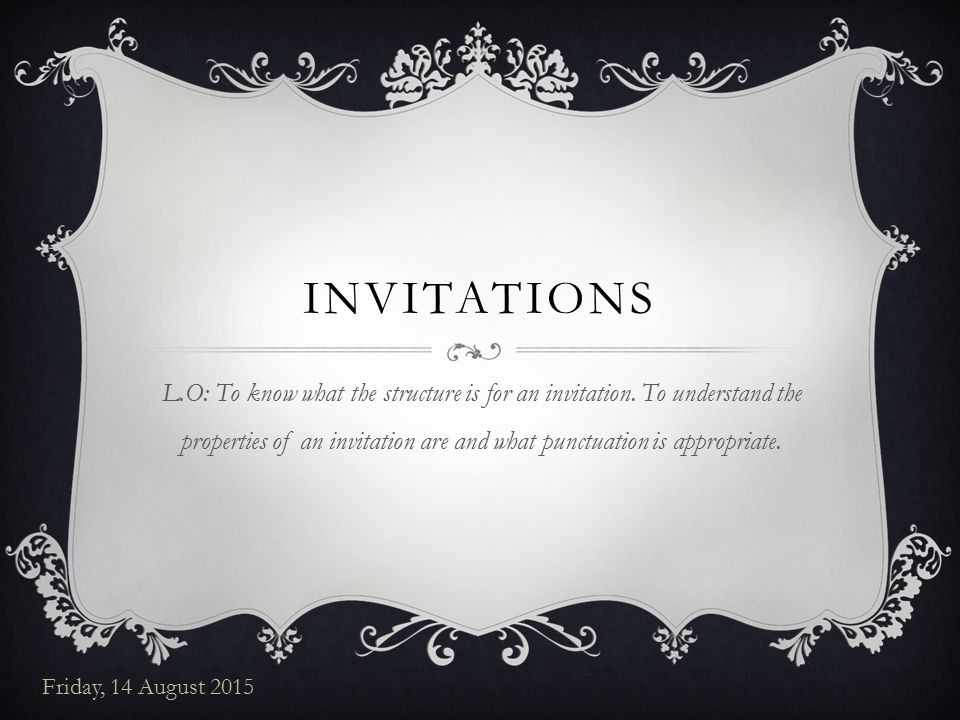 What Is Invitation