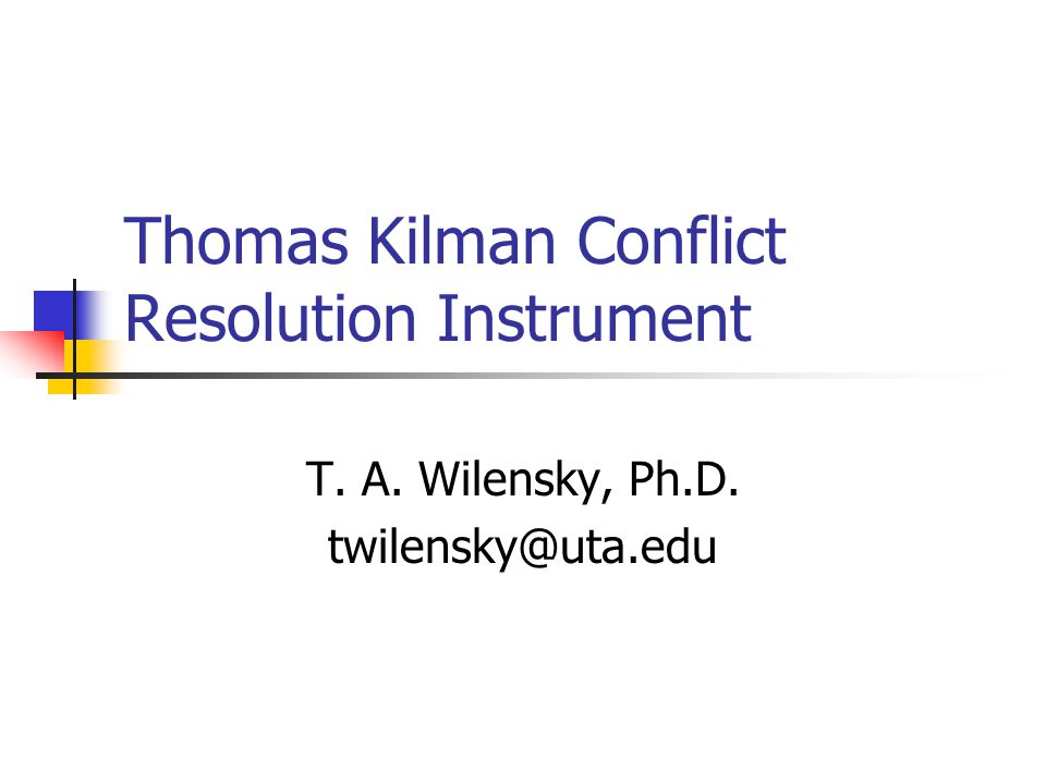 conflict resolution model thomas kilmann