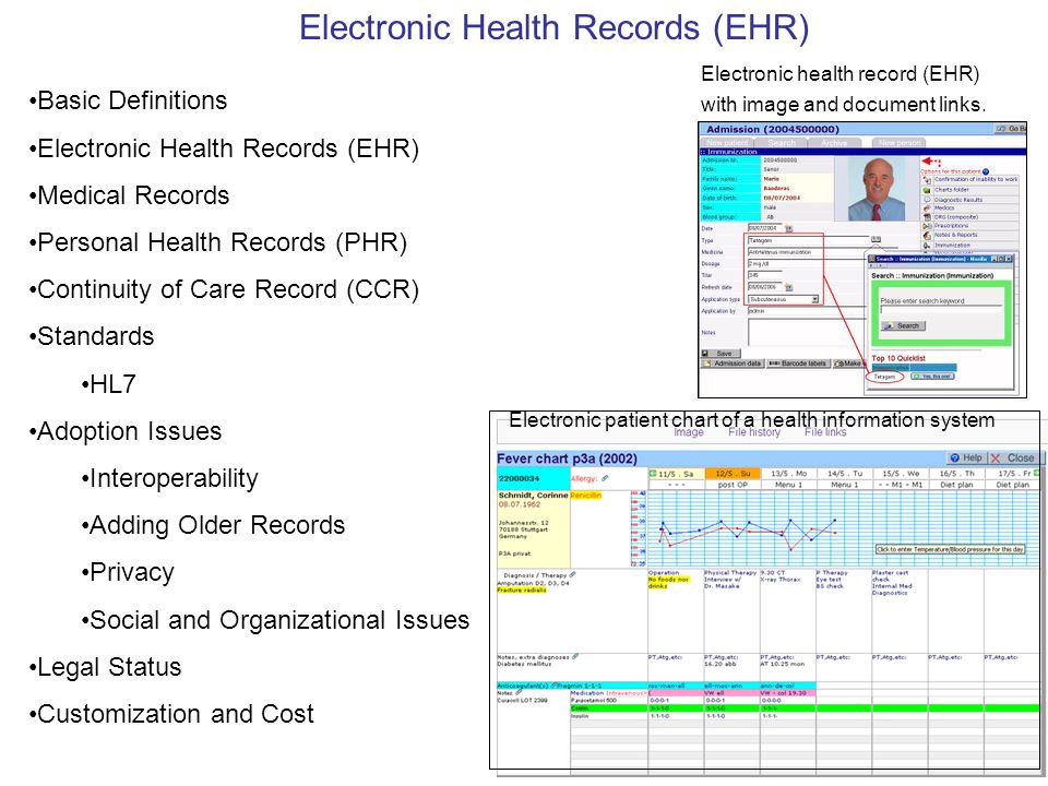 Electronic Health Records (EHR) - ppt video online download