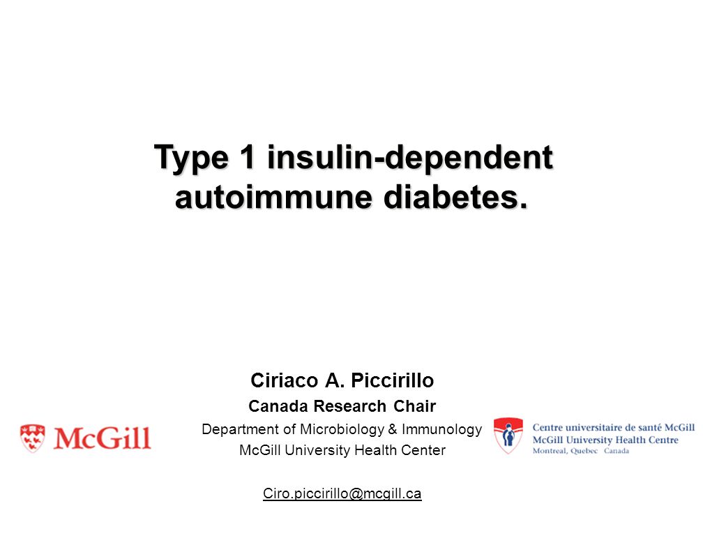 Type 1 insulin dependent autoimmune diabetes. Ciriaco A