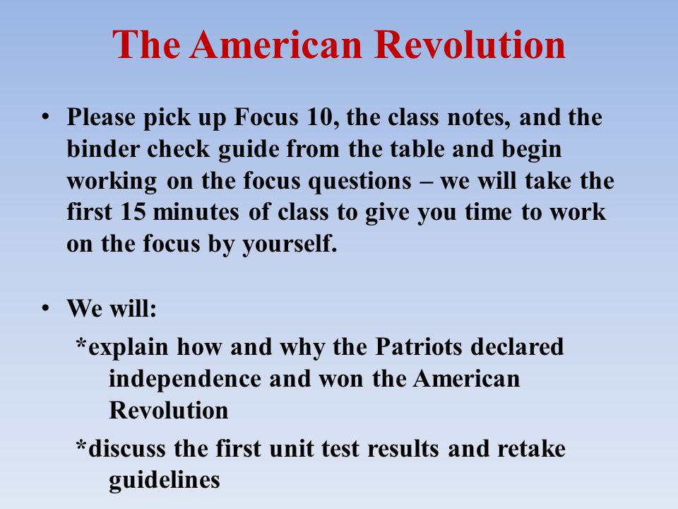 The American Revolution - ppt download