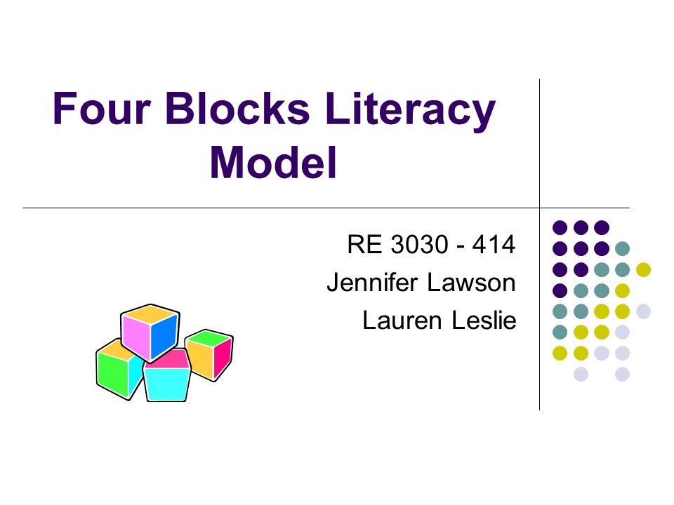 Four Blocks Literacy Model - ppt video online download
