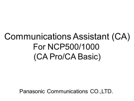 Communications Assistant (CA)
