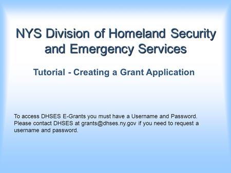 NYS Division of Homeland Security and Emergency Services