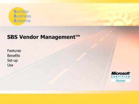 SBS Vendor Management™