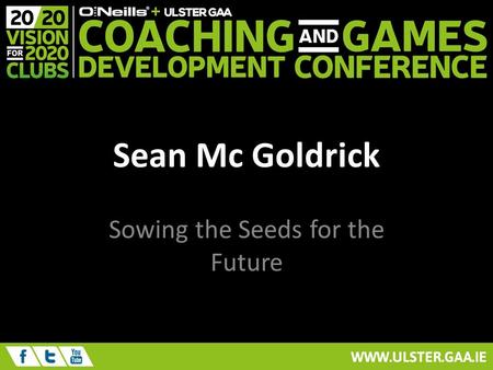 Sean Mc Goldrick Sowing the Seeds for the Future.