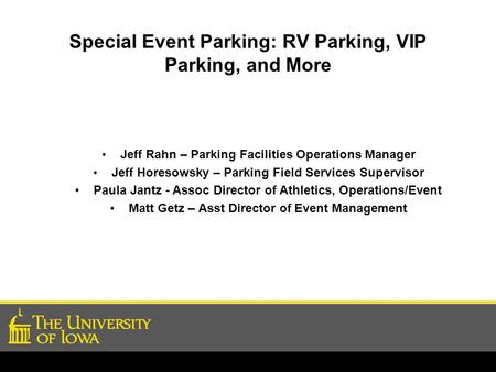 Special Event Parking: RV Parking, VIP Parking, and More