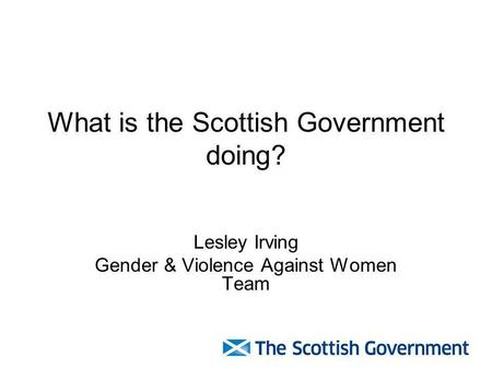 What is the Scottish Government doing?