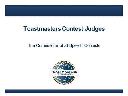 Toastmasters Contest Judges