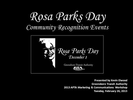 Community Recognition Events